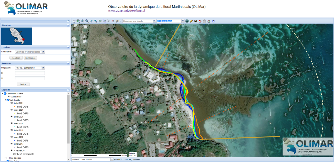 La carte interactive de l’observatoire
© BRGM – Carte interactive
Carte interactive Olimar
