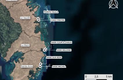 Sites suivis de la façade Sud-Atlantique © BRGM Façade Sud-Atlantique