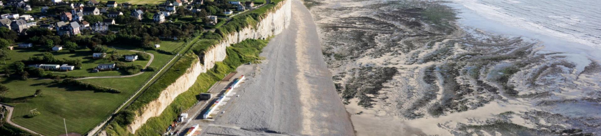 Falaises de Mesnil Val et Criel-sur-Mer, Seine Maritime, vues par drone